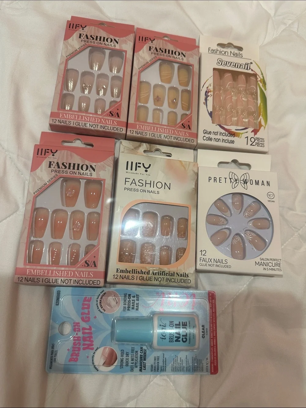 Seven7 Neutral & Nude Press-On Nails Assortment